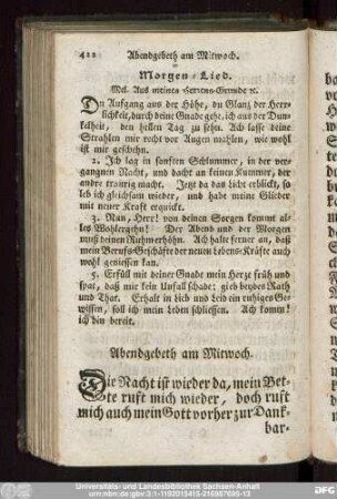 Morgen-Lied. Mel. Aus meines Herzens-Grunde [et]c.