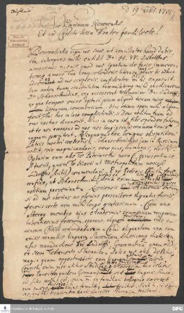 Brief von August Hermann Francke an [Unbekannt].