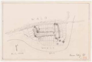 Dorfsiedlung: Grundriss 1:1000