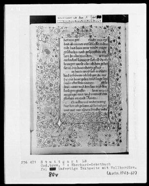 Das Eberhardgebetbuch — Vollbordüre, Folio 80verso