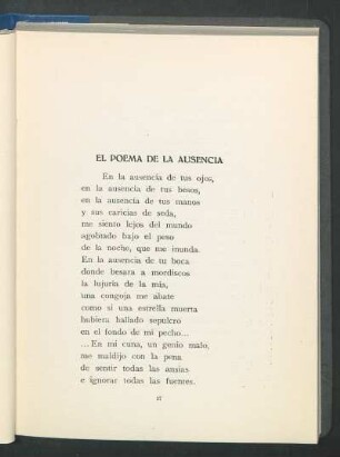 El poema de la ausencia