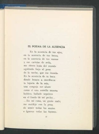 El poema de la ausencia