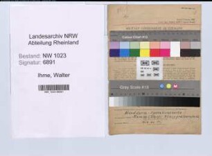 Entnazifizierung Walter Ihme , geb. 29.04.1905 (Bahnassistent)