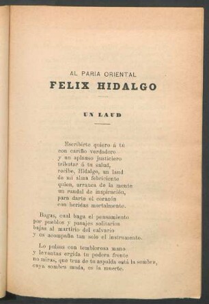 Al paria oritental Felix Hidalgo : Un laud