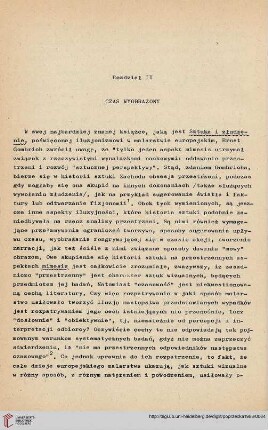 Rozdział II : Czas wyobrażony