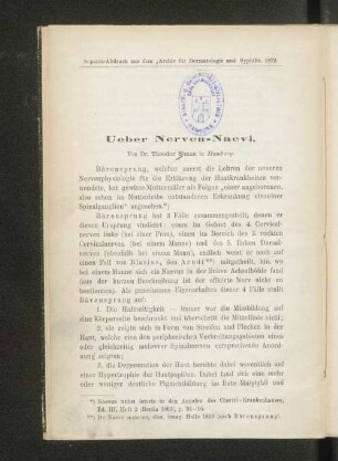 Ueber Nerven-Naevi.