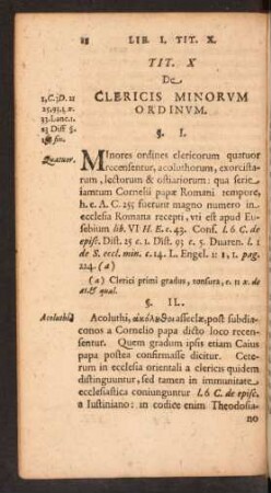 Tit. X De Clericis Minorum Ordinum.