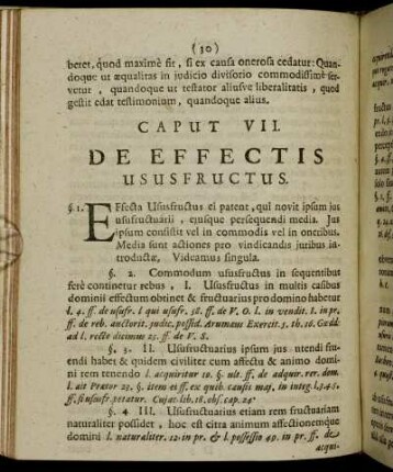 Caput VII. De Effectis Ususfructus.