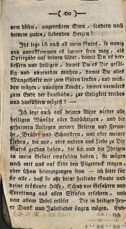Selbst-Aufopferung unter der heil. Messe