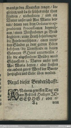 Regel dieser Bruderschafft