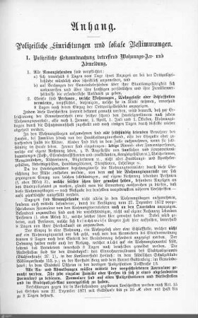 Polizeiliche Bestimmungen