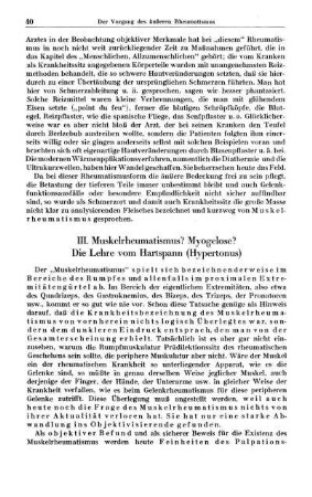 III. Muskelrheumatismus? Myogelose? Die Lehre vom Hartspann (Hypertonus)