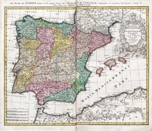 Regnorum Hispaniae et Portugalliae. Tabula generalis de l'Isliana aucta et ad Usum Scholarum