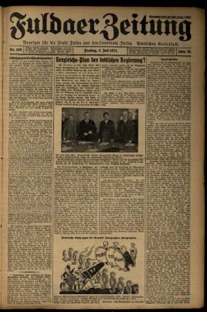 Ausgabe vom Freitag, den 03. Juli 1931.