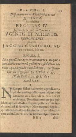 Disputationum Philosophicarum Quinta