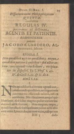 Disputationum Philosophicarum Quinta