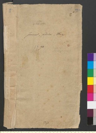 Alter Umschlag "Januar, Februar, März 1793"