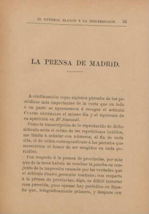 La prensa de Madrid