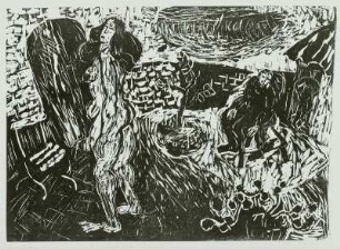 Aus dem Zyklus "Frauen", Blatt 3: Künstler und Modell