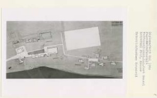 Jugendstrafanstalt (Diplomarbeit bei Willy Kreuer): Schule, Turnhalle, Verwaltung, Hausmeister, Eingang Freigängerdorf, Grundrisse Erdgeschoss und Obergeschoss