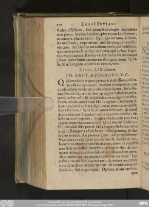 Epist. LIX. Romam. Io. Bapt. Avogadro, V. C.