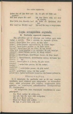 Lição sexagesima segunda. - Particulas separaveis compostas.