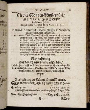 Große Sonnen-Finsternüß.