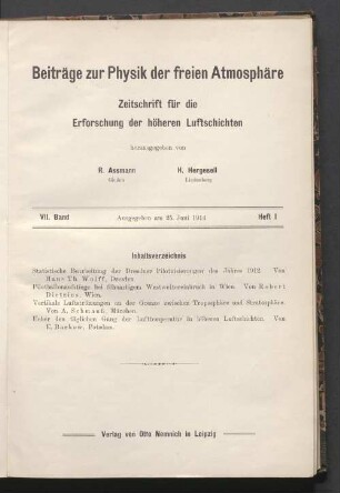 25. Juni 1914. Heft 1