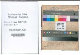 Entnazifizierung Karl Moentmann , geb. 17.04.1900 (Verw.Angestellter)