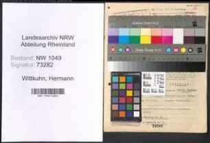 Entnazifizierung Hermann Wittkuhn , geb. 30.10.1896 (Polizeibeamter)