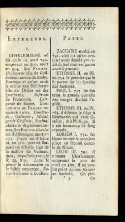Empereurs. Papes.