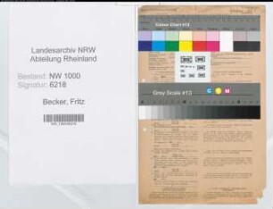 Entnazifizierung Fritz Becker, geb. 24.10.1888 (Beamter)