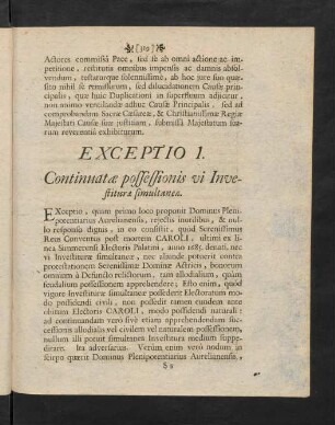 319-358, Exceptio I. - VIII.