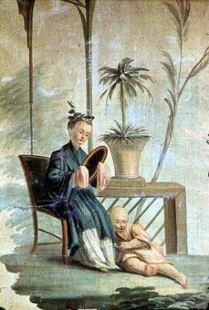 Tapeten mit Szenen aus dem chinesischen Familienleben