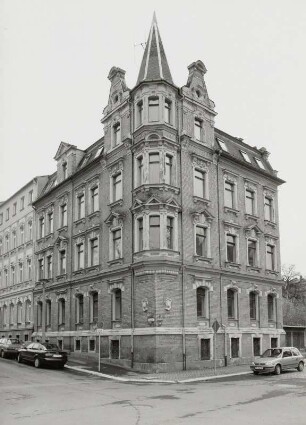 Wohnhaus : Plauen-Bahnhofsvorstadt, Weststraße 34 / Ecke Ziegelstraße. Wohnhaus, Eckansicht