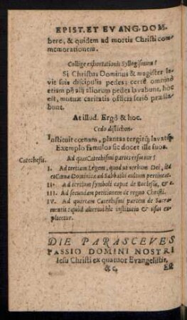 Die Parasceves Passio Domini Nostri Iesu Christi ex quatuor Evangelistis ...