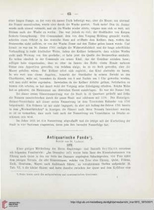 Antiquarische Funde