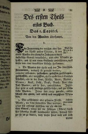 Das erste Buch, von den Wunden.