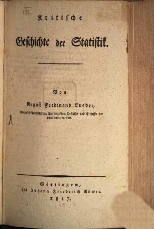 Kritische Geschichte der Statistik