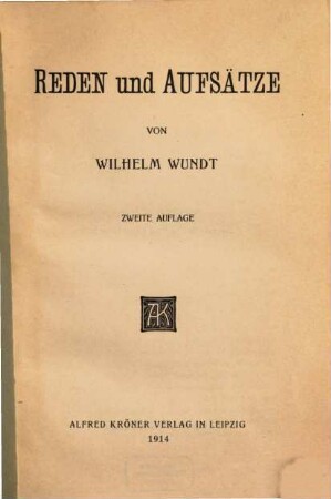 Reden und Aufsätze
