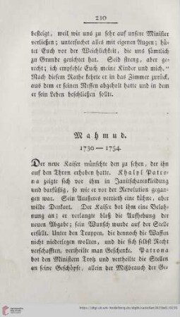 Mahmud 1730-1754