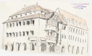 Rathaus, Rudolstadt (?): Perspektivische Ansicht