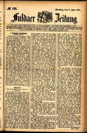 Ausgabe vom Sonntag, den 05. Juni 1881.