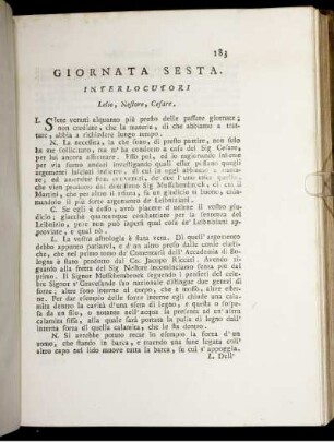 Giornata Sesta.