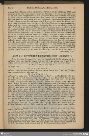 Ueber die Herstellung photographischer Lösungen