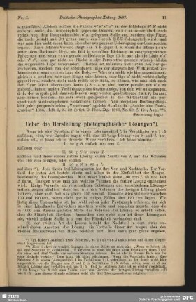 Ueber die Herstellung photographischer Lösungen
