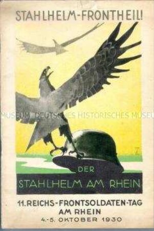 Programmheft zum 11. Reichs-Frontsoldaten-Tag am Rhein 1930
