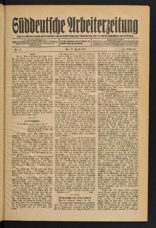 Nr. 17. Den 27. April 1913. - Nr. 19/20. Den 11. Mai 1913.