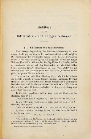 Einleitung in die Differential- und Integralrechnung