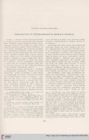 Emblematyka w późnobarokowych drukach polskich